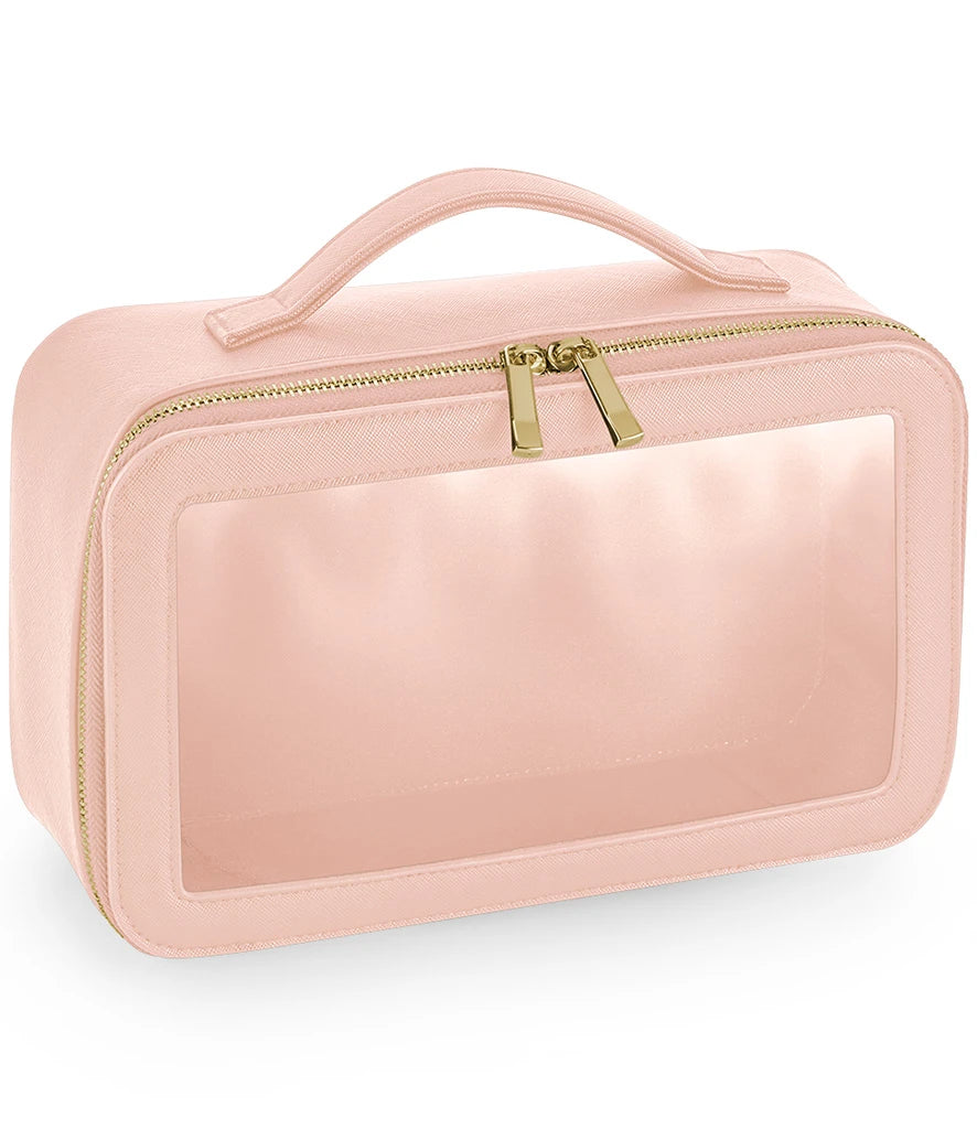 BagBase Boutique Clear Window Travel Case — Soft Pink