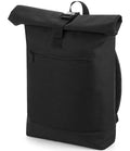 BagBase Roll-Top Backpack — Black