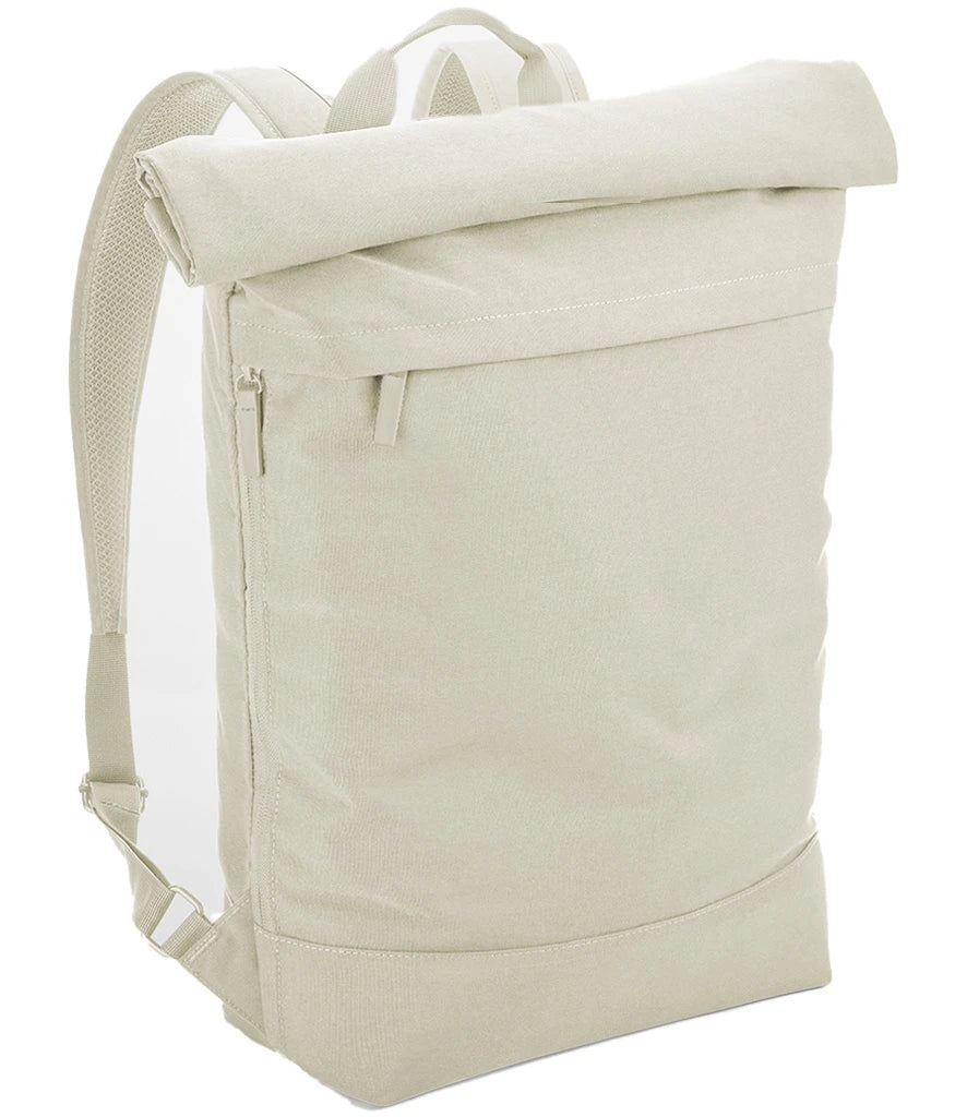 BagBase Simplicity Roll-Top Backpack — Beige