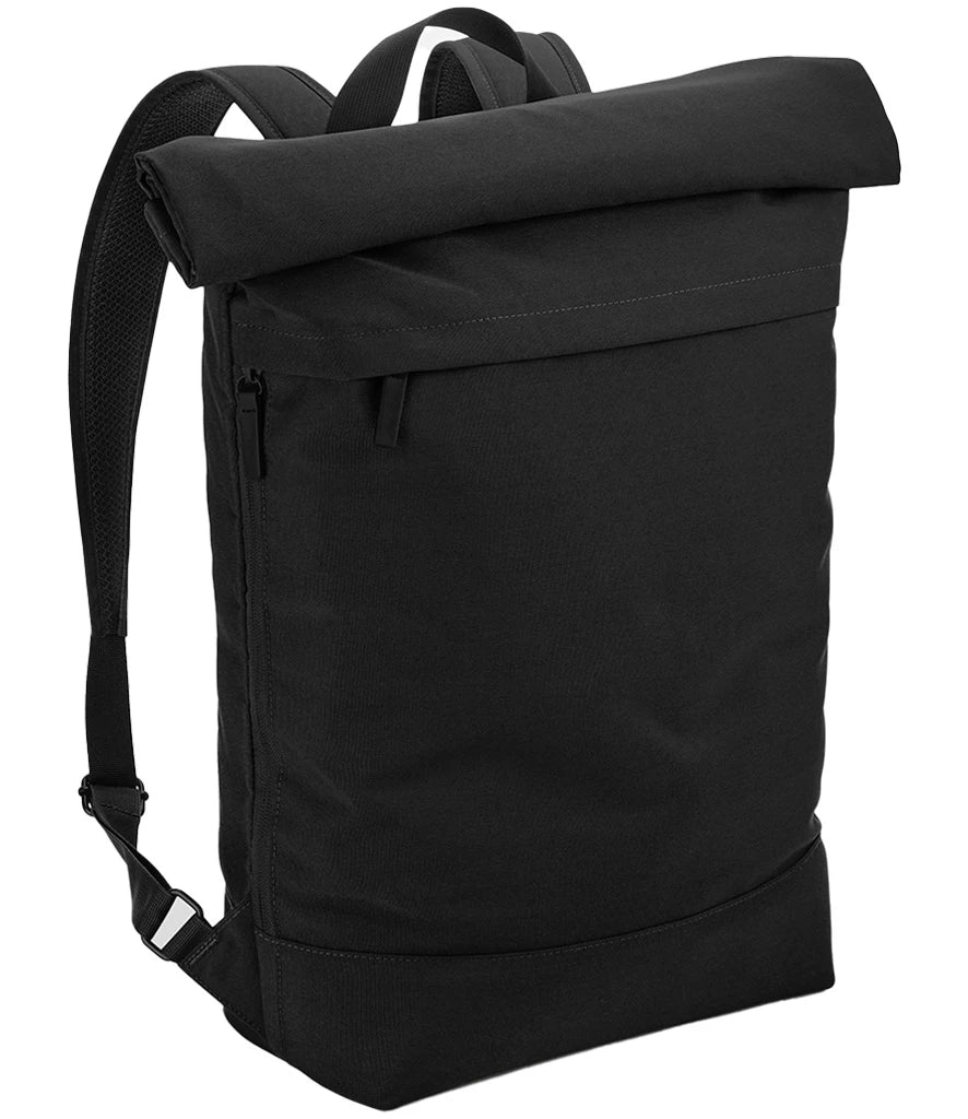 BagBase Simplicity Roll-Top Backpack — Black