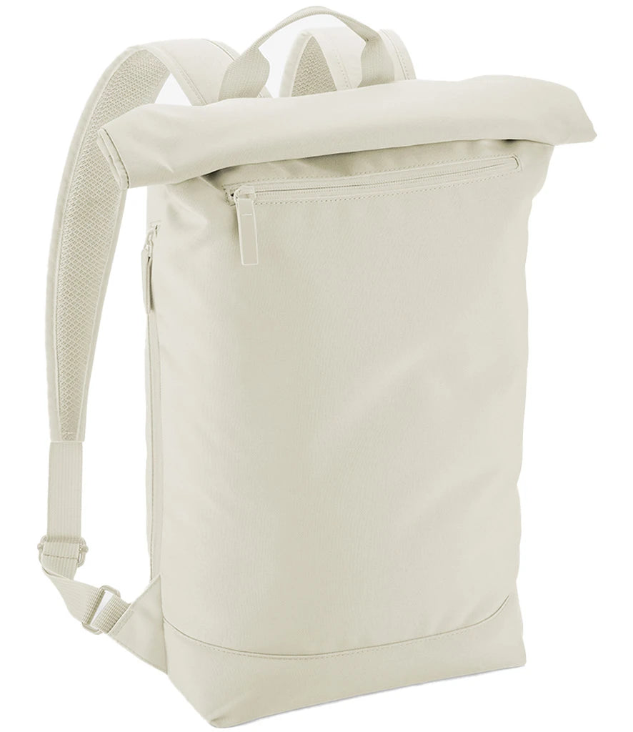 BagBase Simplicity Roll-Top Backpack Lite — Beige