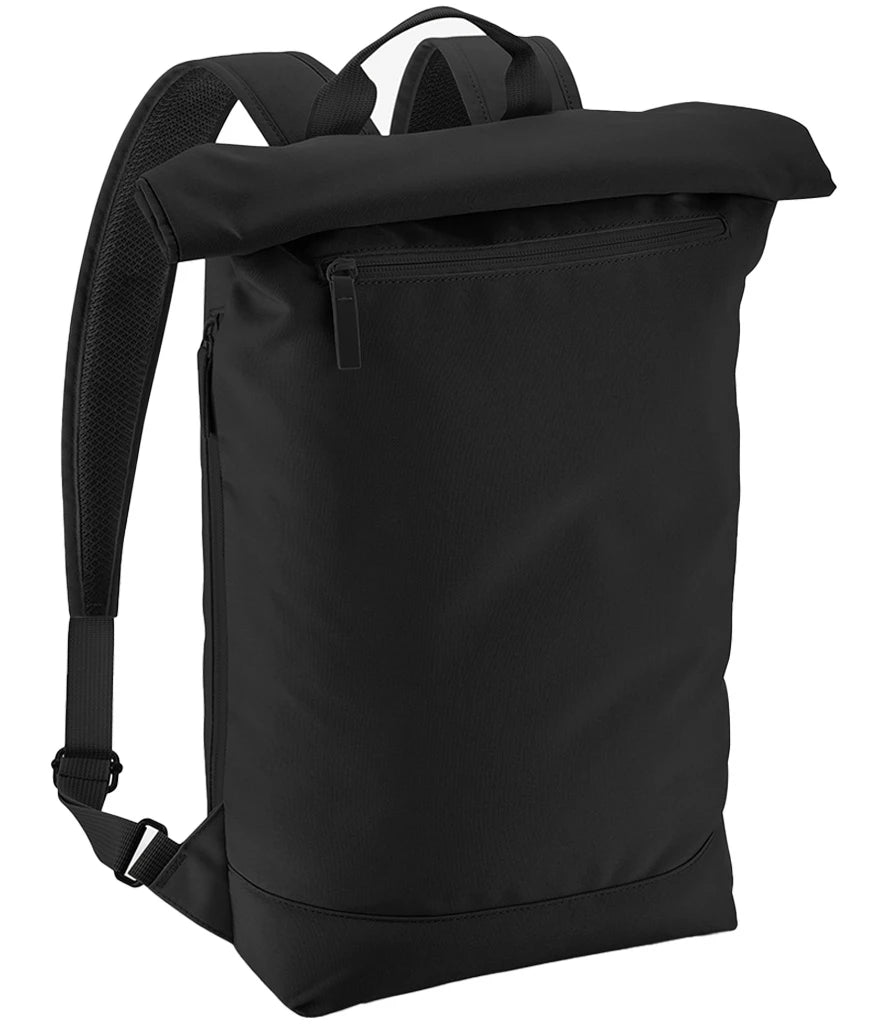 BagBase Simplicity Roll-Top Backpack Lite — Black
