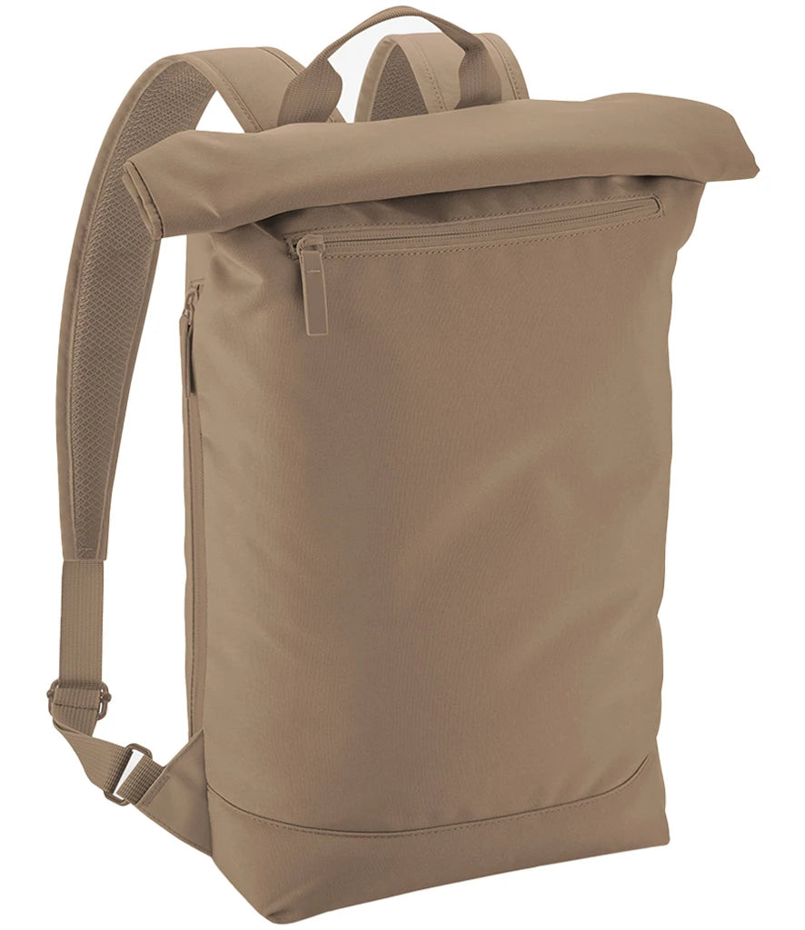 BagBase Simplicity Roll-Top Backpack Lite — Hazelnut