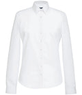 Brook Taverner Ladies Selene Long Sleeve Poplin Shirt — White