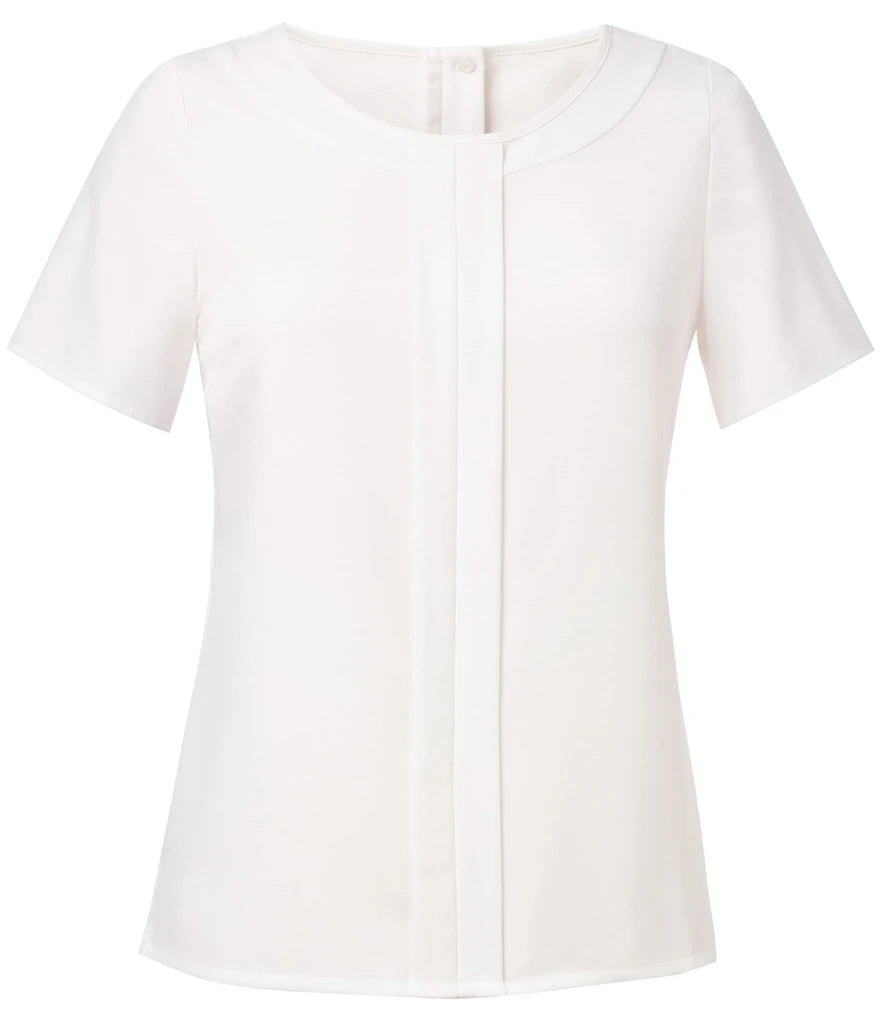 Brook Taverner Ladies Felina Short Sleeve Shirt — White