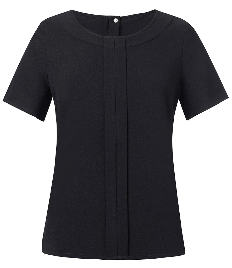 Brook Taverner Ladies Verona Short Sleeve Shirt — Black