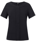 Brook Taverner Ladies Verona Short Sleeve Shirt — Black
