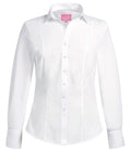 Brook Taverner Ladies Palena Long Sleeve Poplin Shirt — White