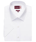 Brook Taverner Rosello Short Sleeve Poplin Shirt — White
