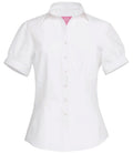 Brook Taverner Ladies Paduli Short Sleeve Poplin Shirt — White