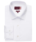 Brook Taverner Alba Long Sleeve Slim Fit Poplin Shirt — White