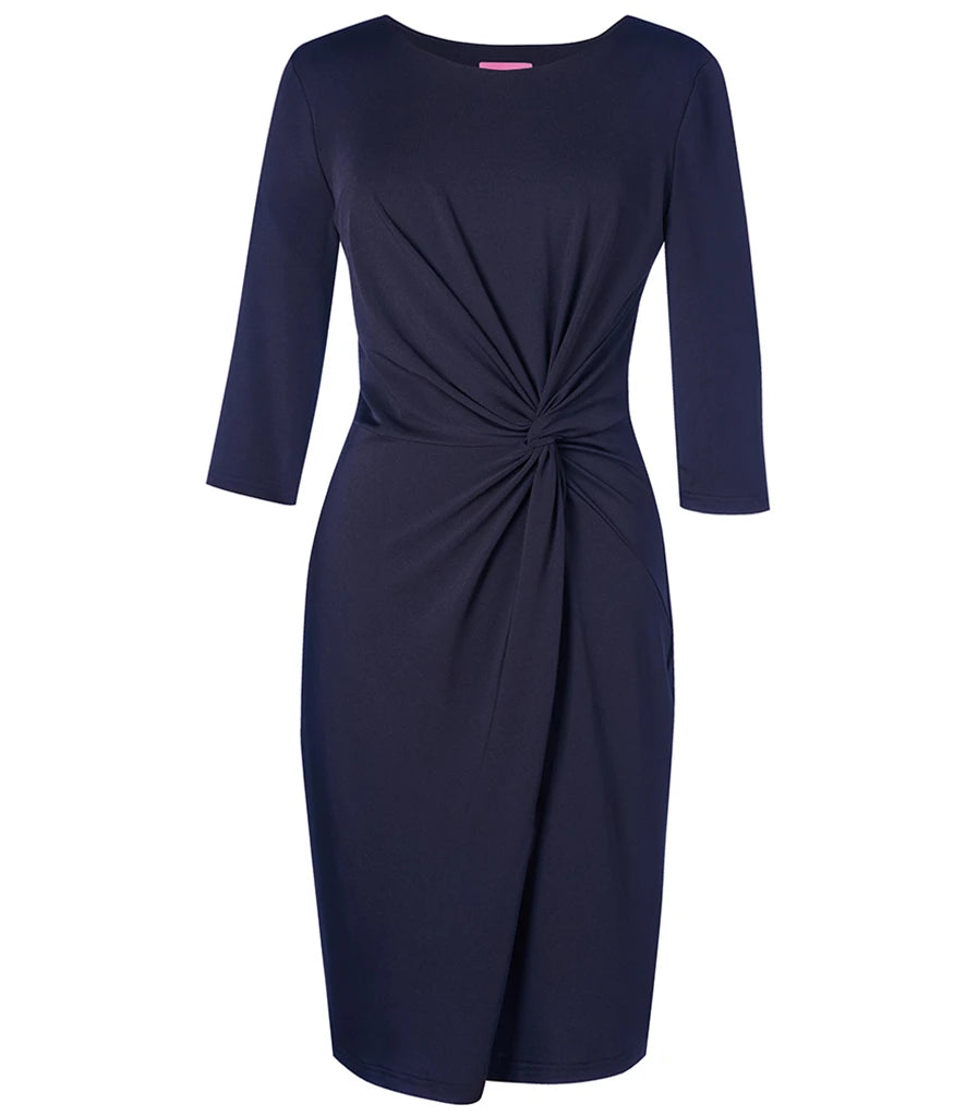 Brook Taverner Ladies Jersey Stretch Neptune Dress — Navy