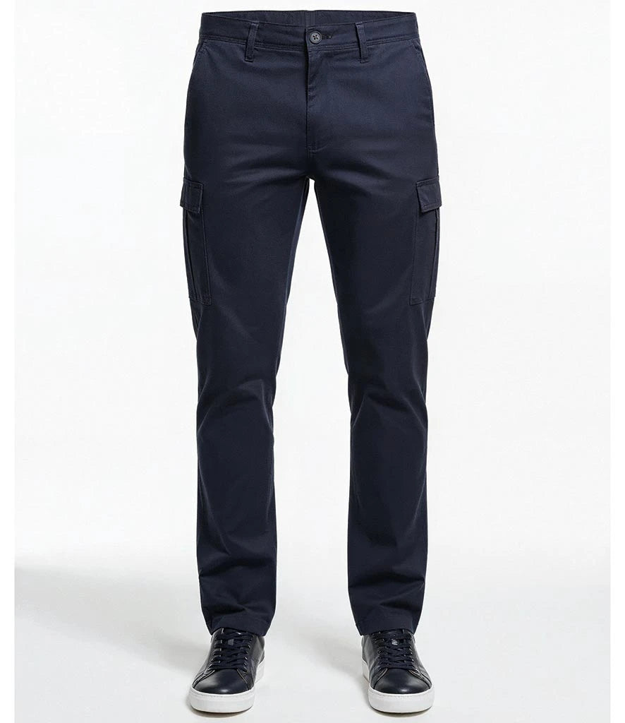 Brook Taverner Durham Chino Cargo Trousers — Navy