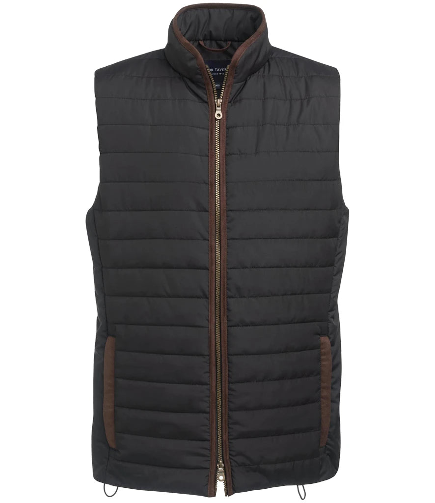 Brook Taverner Tampa Quilted Gilet — Black