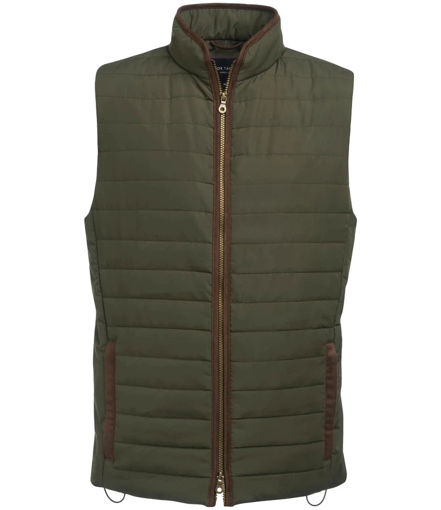 Brook Taverner Tampa Quilted Gilet — Olive Green