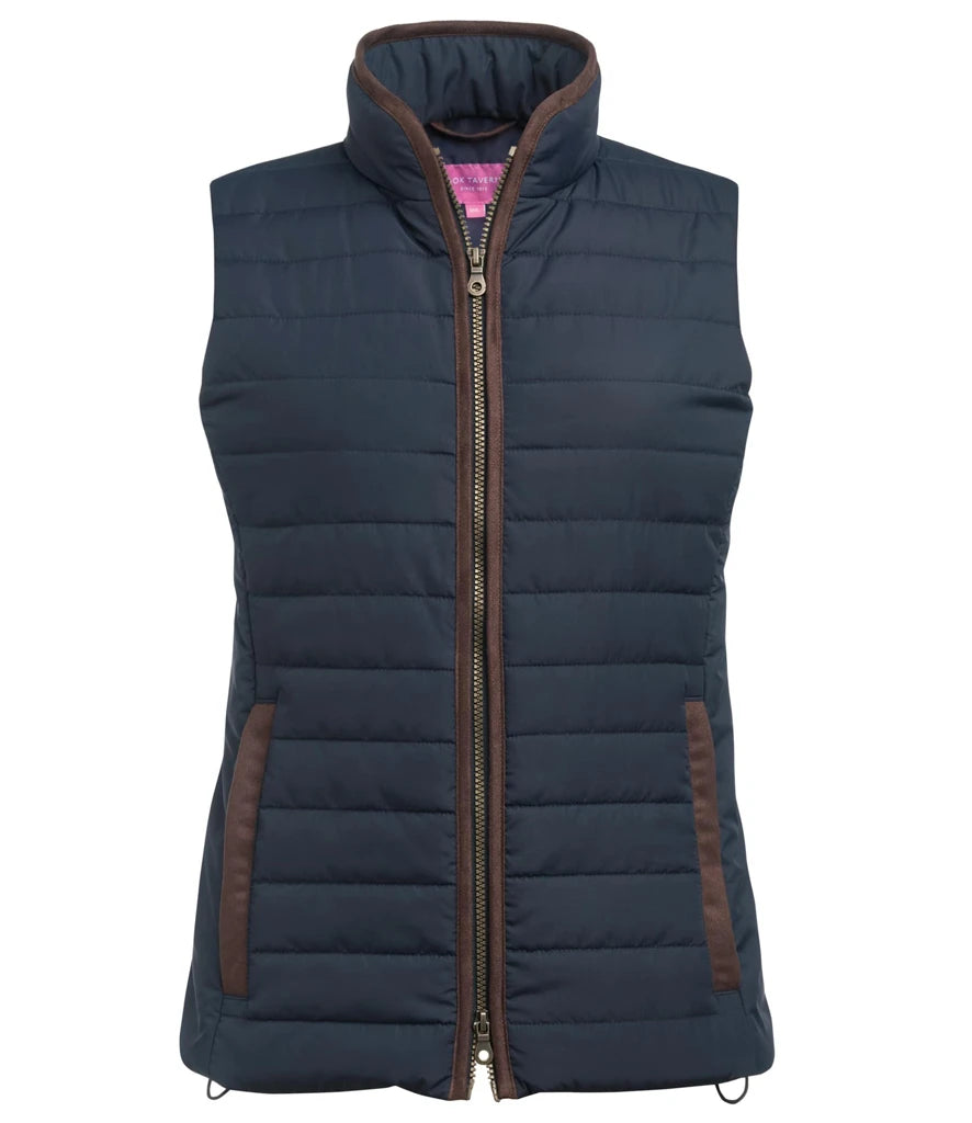 Brook Taverner Ladies Madison Quilted Gilet — Navy