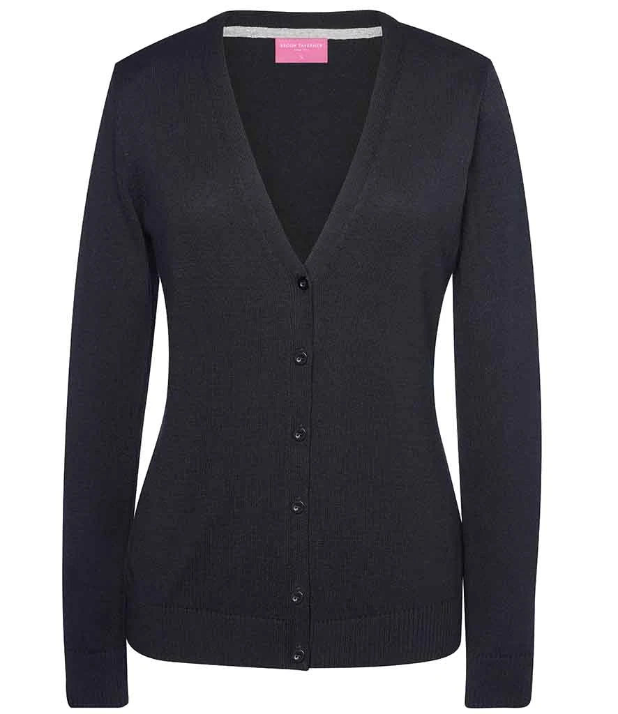Brook Taverner Ladies Augusta V Neck Cardigan — Black