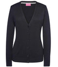 Brook Taverner Ladies Augusta V Neck Cardigan — Black