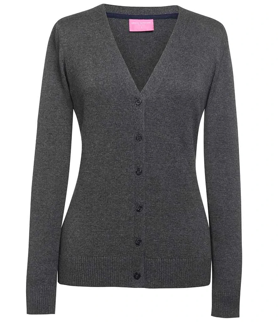 Brook Taverner Ladies Augusta V Neck Cardigan — Charcoal