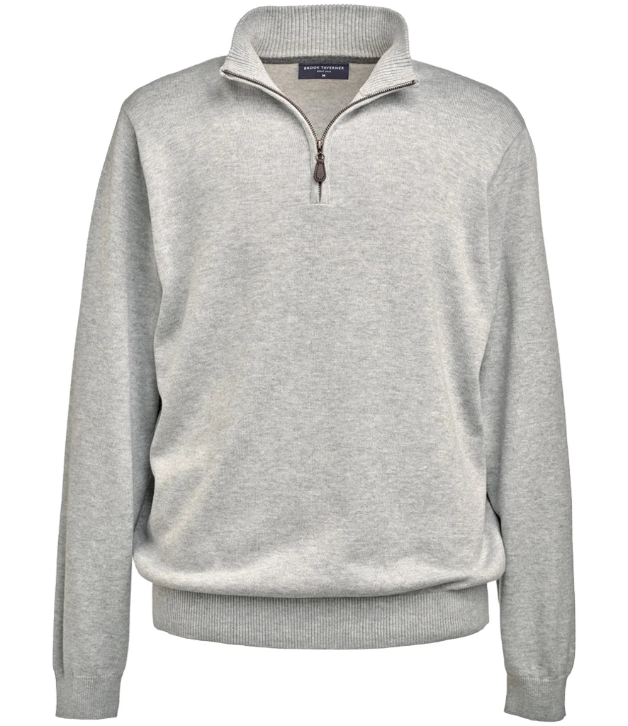 Brook Taverner Dallas 1/4 Zip Jumper — Silver