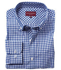Brook Taverner Montana Gingham Long Sleeve Shirt — Blue