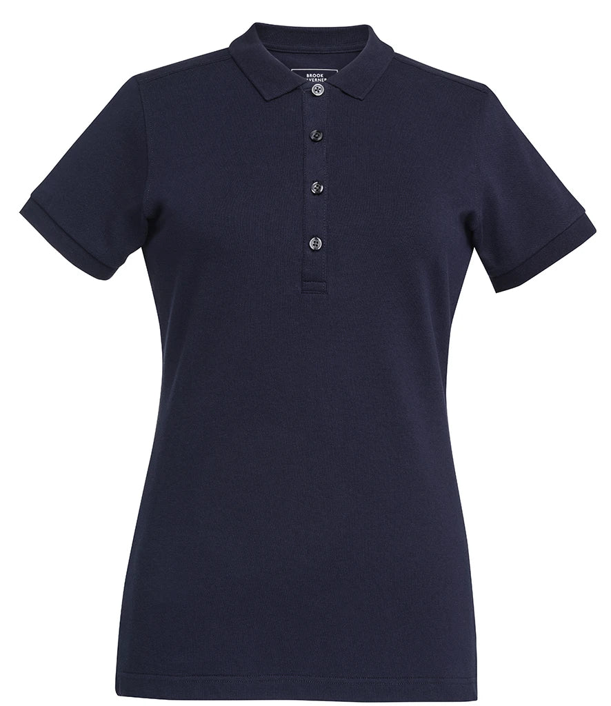 Brook Taverner Ladies Arlington Premium Cotton Polo Shirt — Navy
