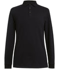 Brook Taverner Frederick Long Sleeve Polo Shirt — Black