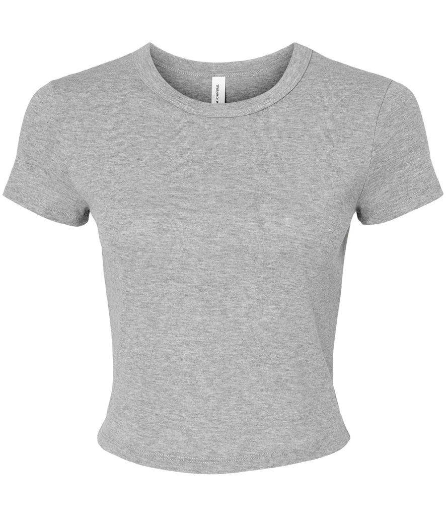 Bella Ladies Micro Rib Baby T-Shirt — Athletic Heather