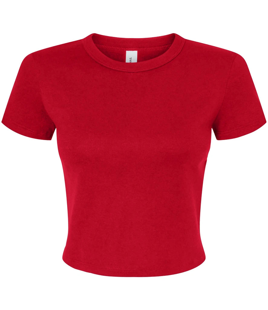 Bella Ladies Micro Rib Baby T-Shirt — Solid Red Blend