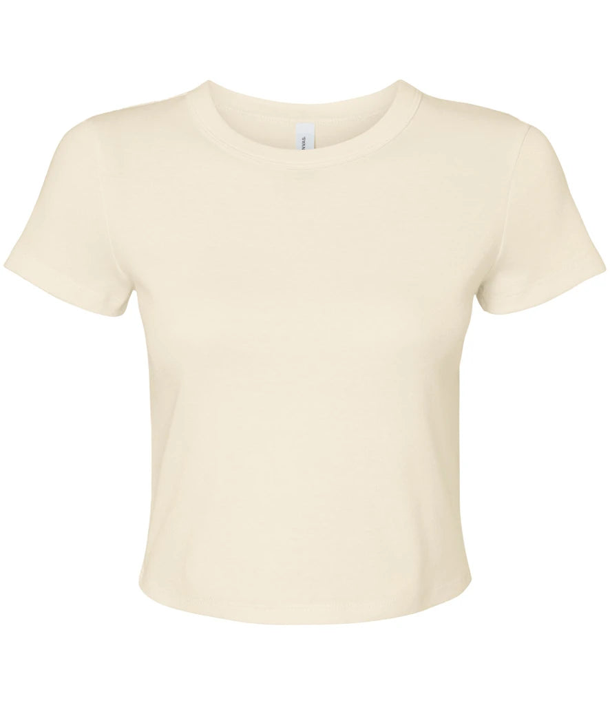Bella Ladies Micro Rib Baby T-Shirt — Solid Natural Blend