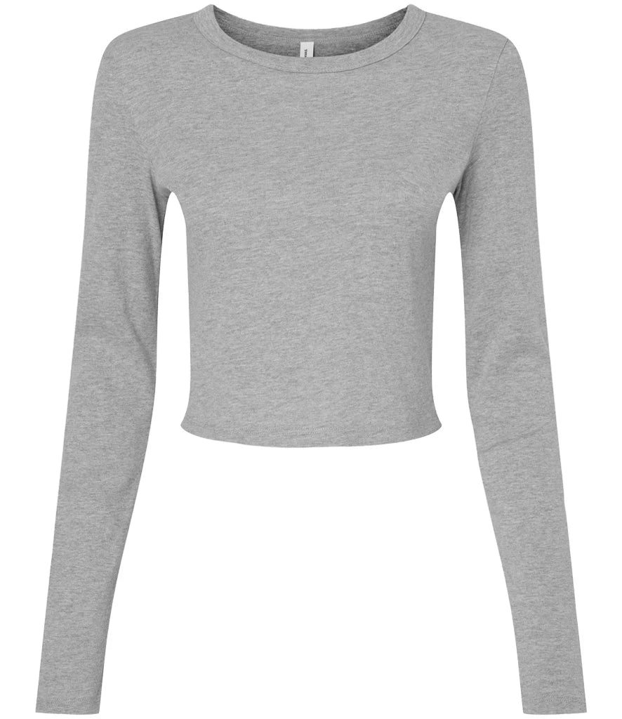 Bella Micro Rib Long Sleeve Baby T-Shirt — Athletic Heather