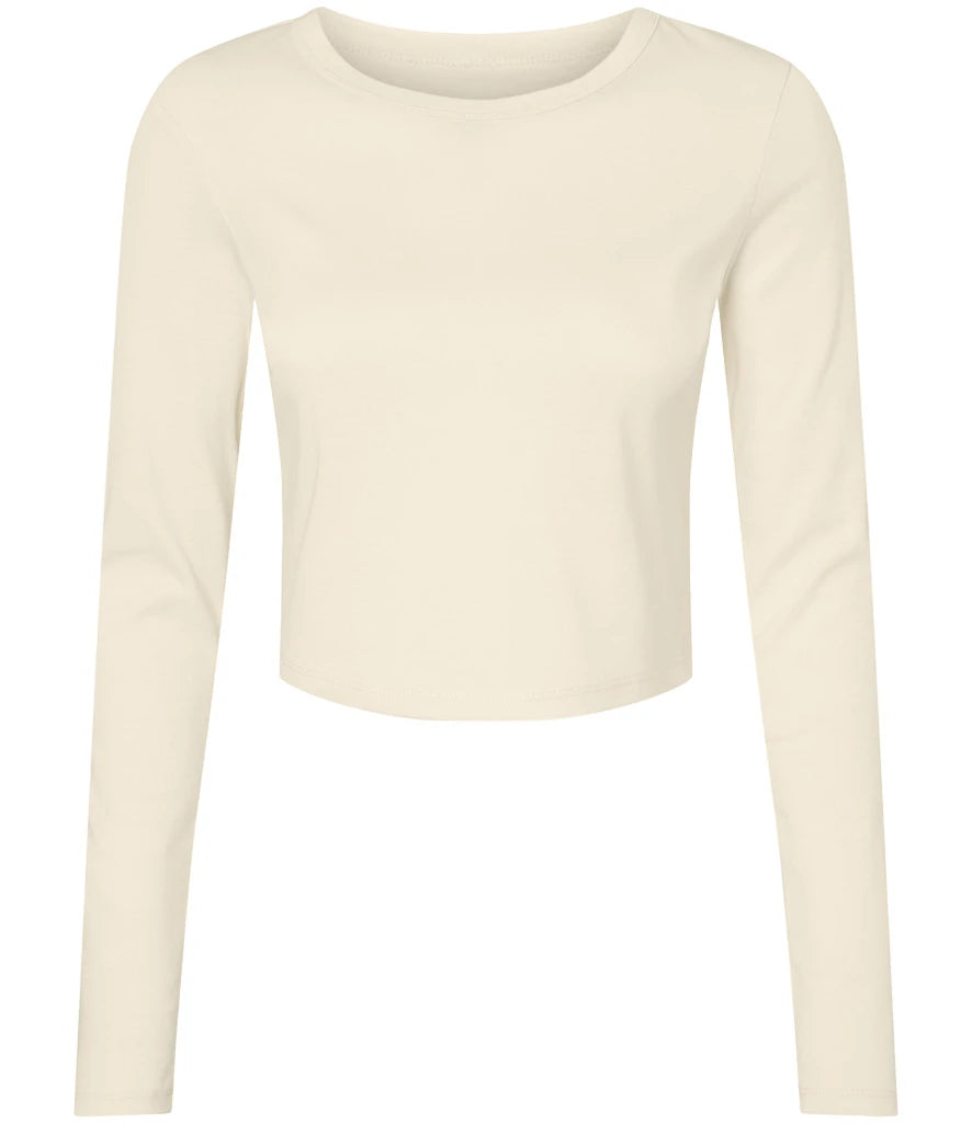 Bella Micro Rib Long Sleeve Baby T-Shirt — Solid Natural Blend