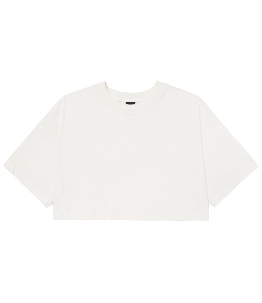 Bella Ladies Heavyweight Washed Cropped T-Shirt — Vintage White