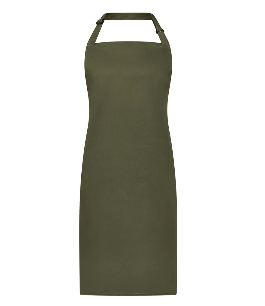 Brand Lab Adjustable Bib Apron — Olive Green