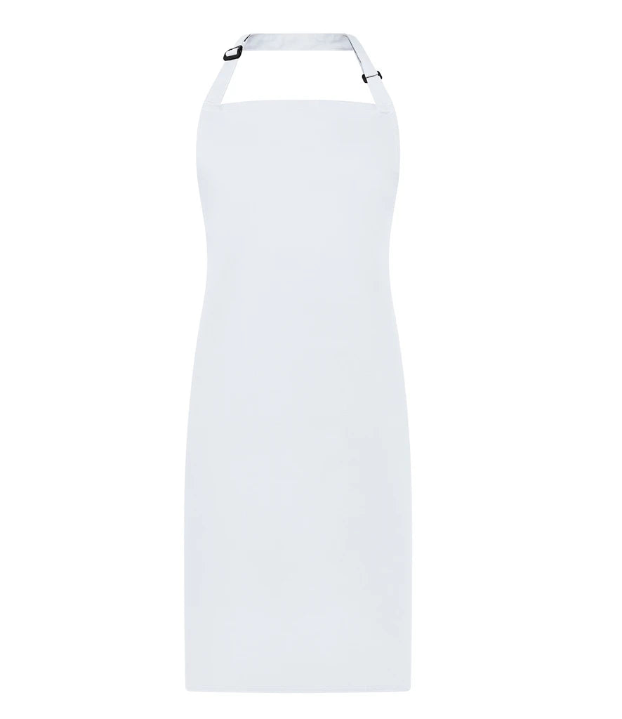 Brand Lab Adjustable Bib Apron — White