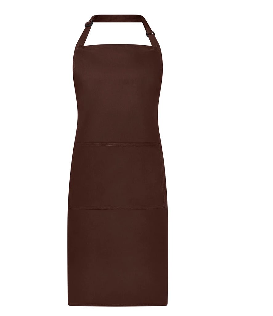 Brand Lab Adjustable Bib Pocket Apron — Brown
