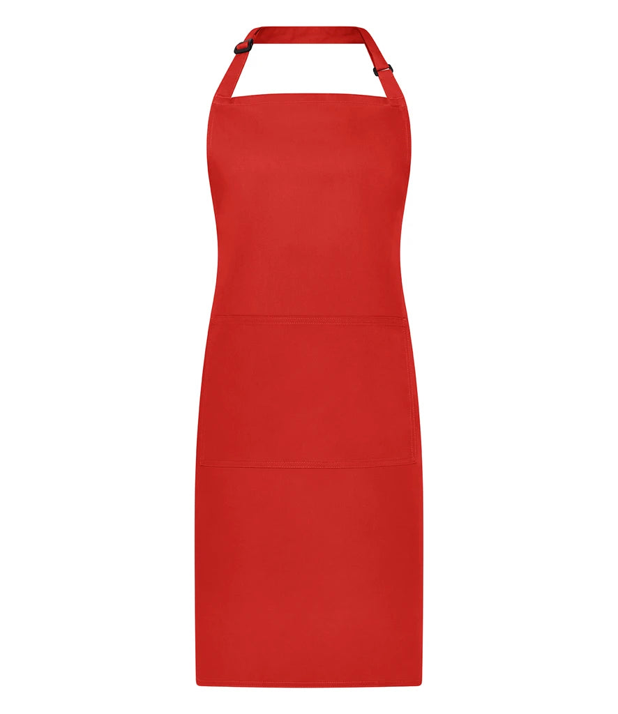 Brand Lab Adjustable Bib Pocket Apron — Red