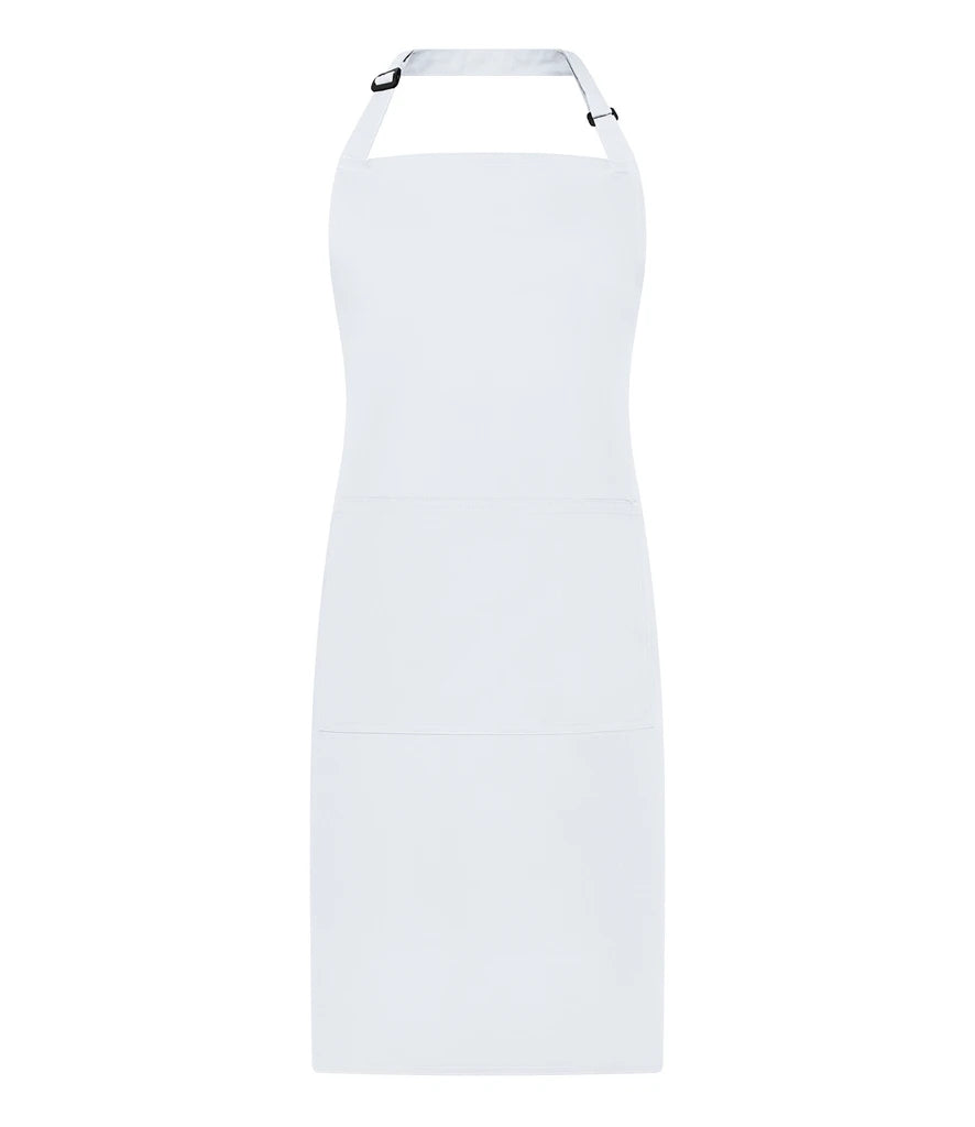 Brand Lab Adjustable Bib Pocket Apron — White