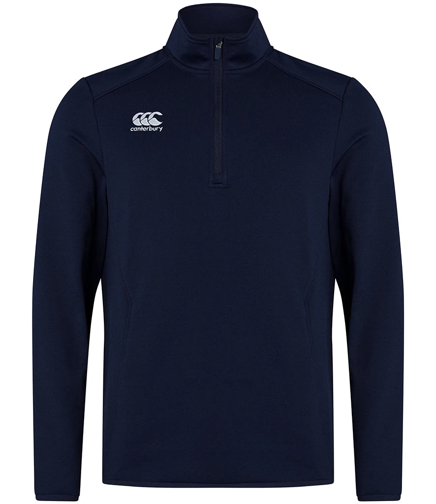 Canterbury Club Zip Neck Mid Layer Training Top — Navy