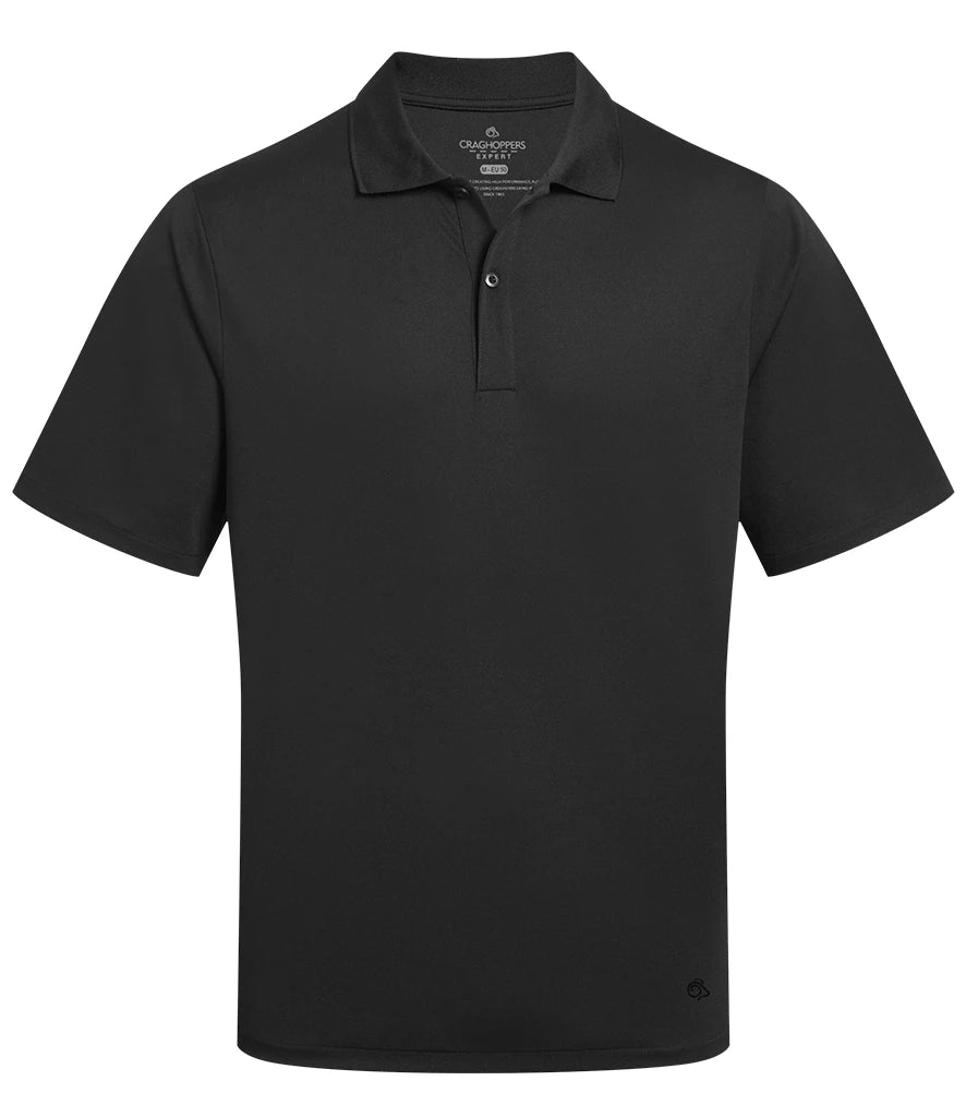 Craghoppers Expert Basecamp Wicking Polo Shirt — Black