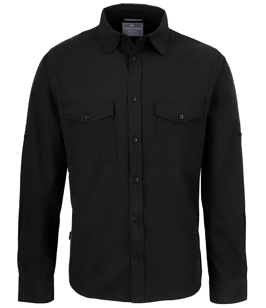 Craghoppers Expert Kiwi Long Sleeve Shirt — Black