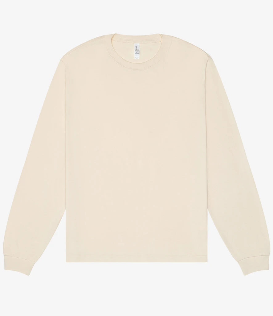 Canvas Unisex Heavyweight Long Sleeve Boxy T-Shirt — Natural
