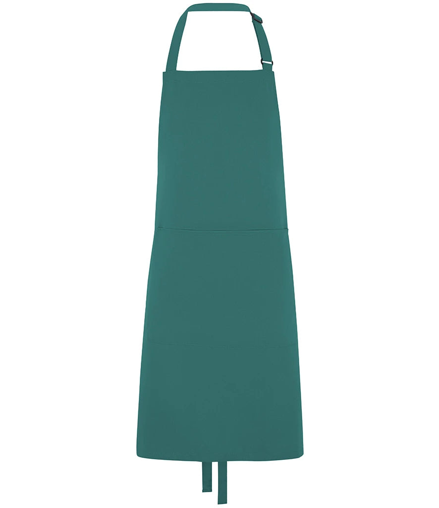Dennys Polyester Bib Apron with Pocket — Sea Grass
