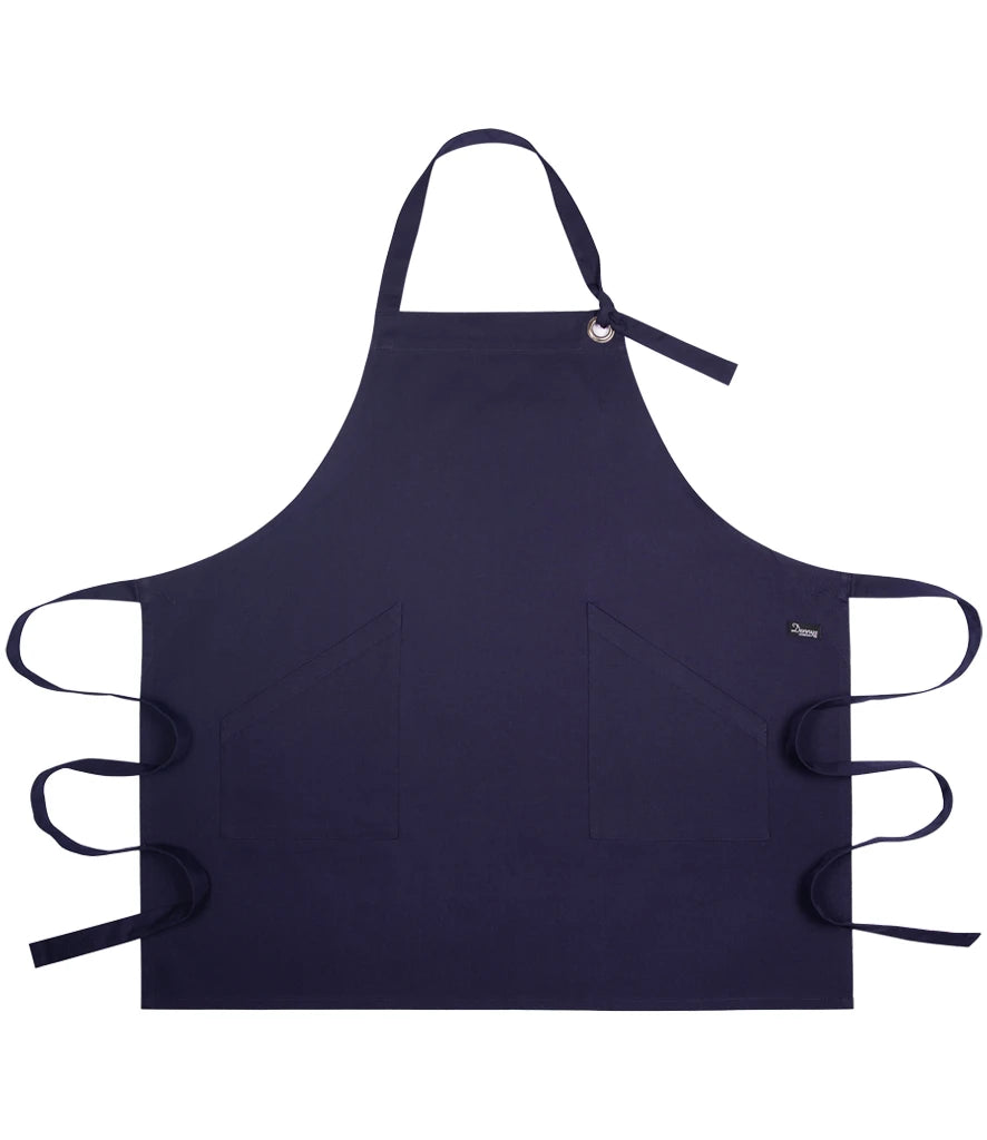 Dennys Canvas Apron with Metal Eyelets — Navy