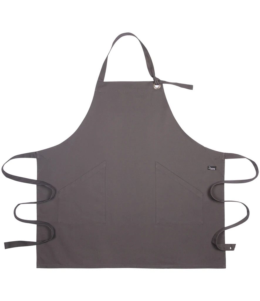 Dennys Canvas Apron with Metal Eyelets — Storm Grey