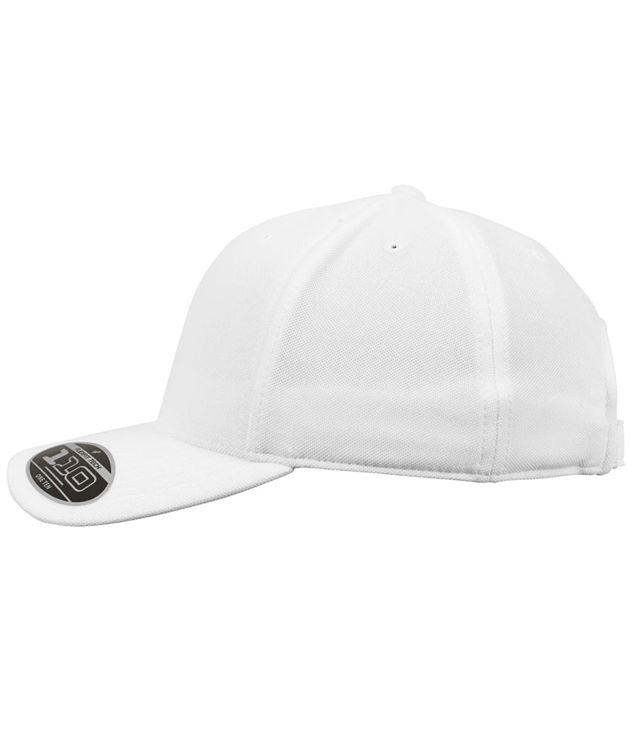 Flexfit Cool and Dry Mini Piqué Cap — White