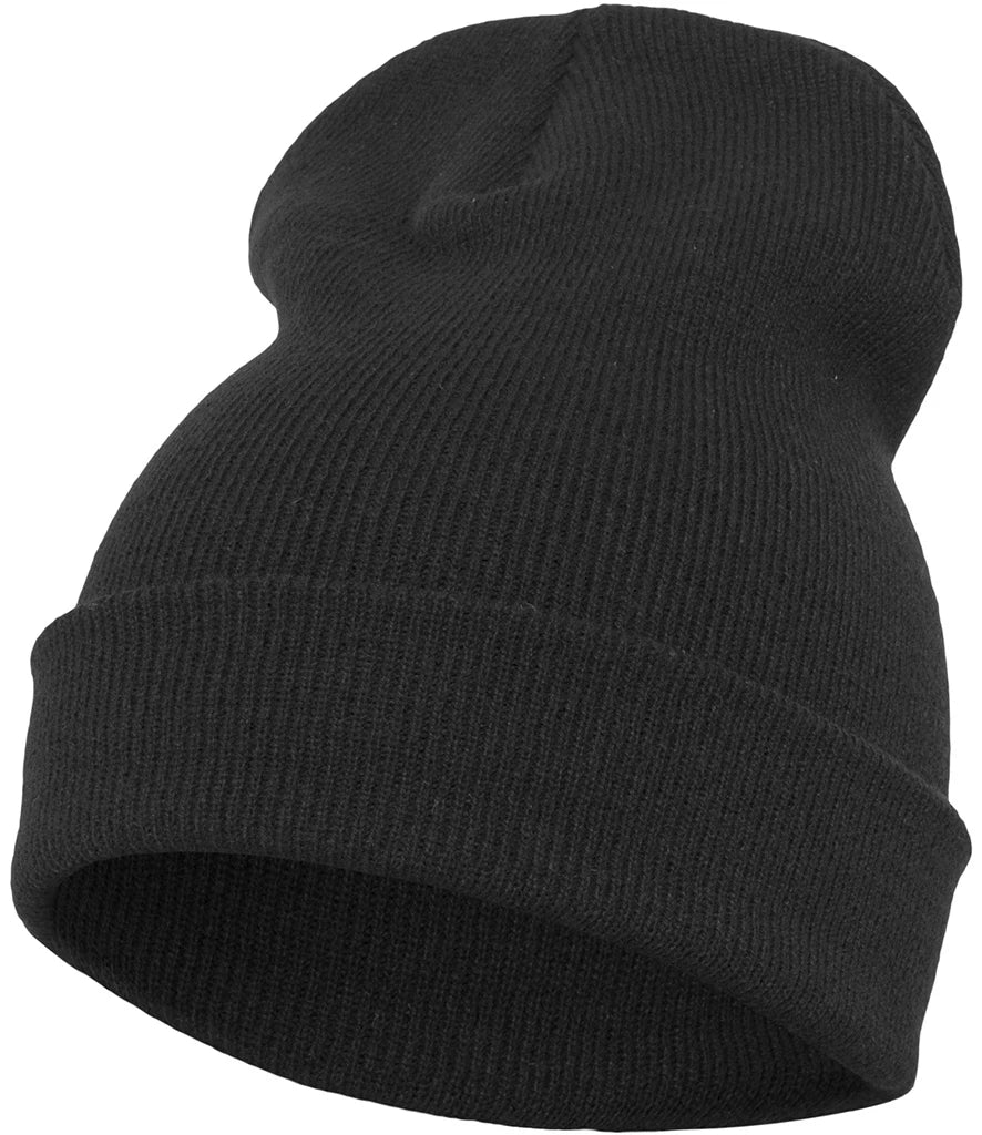 Flexfit Heavyweight Long Beanie — Black