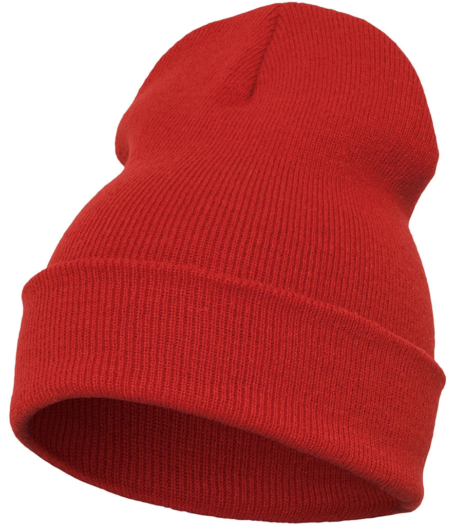 Flexfit Heavyweight Long Beanie — Red