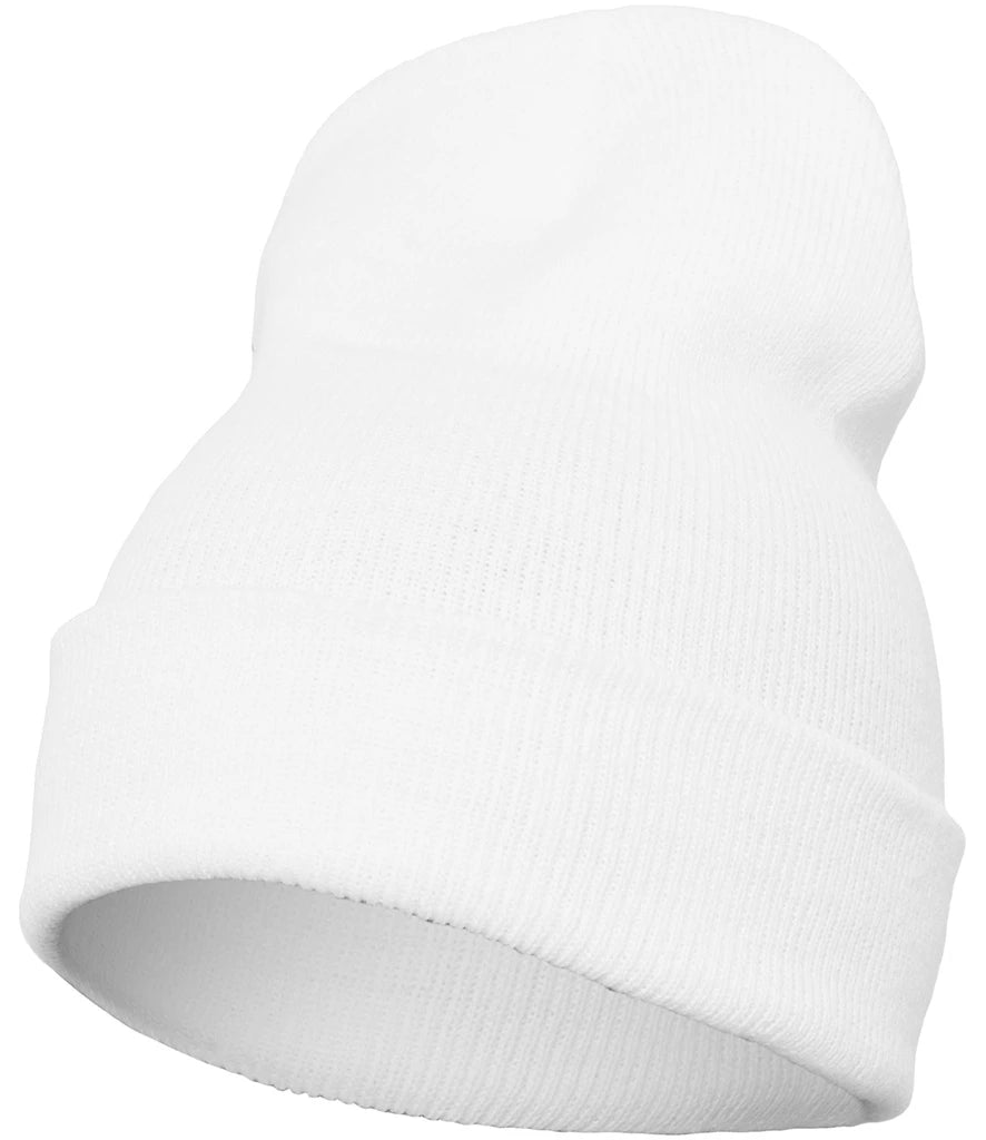 Flexfit Heavyweight Long Beanie — White