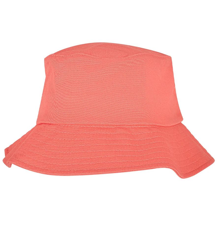 Flexfit Cotton Twill Bucket Hat — Spiced Coral